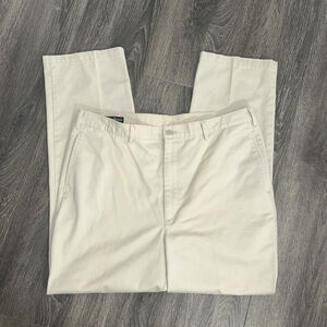 Lands End Custom 38X30 Khaki Pants Slacks 100% Cotton